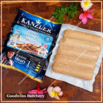 Kanzler sausage frozen CHEESE BRATWURST beef & chicken 6" 15cm 5pcs 360g